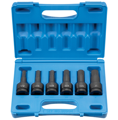 3/4 In Dr Fractional Hex Impact Driver Set - 6-Pc