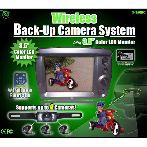 c. Wireless Back Up Camera System w/ 3.5 In Color Monitor