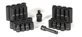 3/8 Inch Drive 12 Pt Standard & Deep Length Master Impact Socket