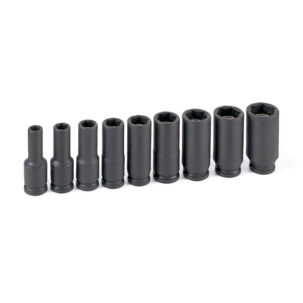 3/8 In Dr Deep Fractional Magnetic Impact Socket Set - 9-Pc