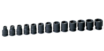 3/8 In Dr 6 Pt Std Metric Magnetic Impact Socket Set - 13-Pc