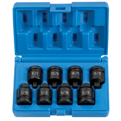 1/2 In Pipe Plug Impact Socket Set - 8-Pc