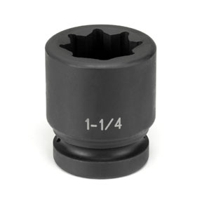 1 In Drive 8 Pt Double Square/Railroad Std Impact Socket - 1-11/