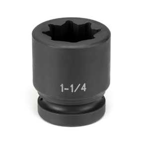 1 In Drive 8 Pt Double Square/Railroad Std Impact Socket - 1-9/1