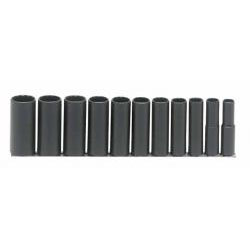 11-Piece 1/2" Drive 6-Point Deep Impact Socket Set
