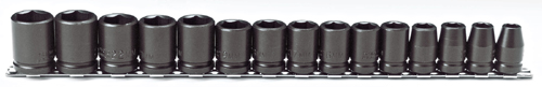 15-Piece 1/2" Drive 6-Point Metric Impact Socket Set