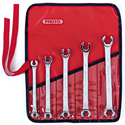 (image for) 5-Piece 6-Point Flare Nut Double End Metric Wrench Set