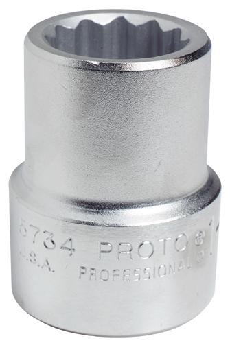 1" Drive 2-3/8" 12-Point Standard Length Hand Socket