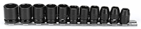 11-Piece 3/8" Drive 6-Point Metric Impact Socket Set