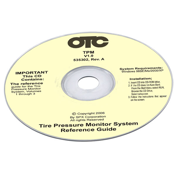 OTC 3833-3 Tire Pressure Monitor Reset Tool CD