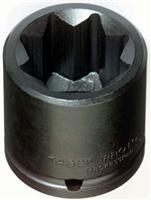 1/2" Drive 1" 8-Point Standard Length Impact Socket