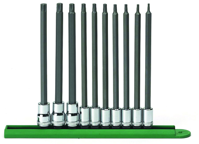 10 Piece 1/4" & 3/8" Drive Long Torx® Bit Socket Set