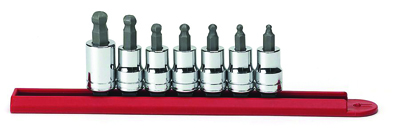 7 Pc. SAE BALL HEX Bit Socket Set