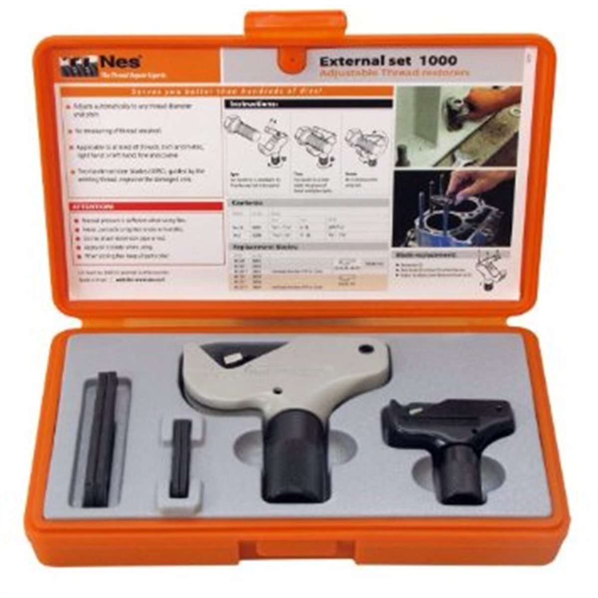 Fastener External Thread Repair Kit 4-38mm 5/32 to 1-1/2 In for