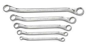 5 Pc. 30 Degree Deep Offset Box Non-Ratcheting Wrench Set METRIC