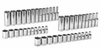 1/4 Inch Drive SAE Metric 6 Pt Std & Deep Socket Accessory Set 4