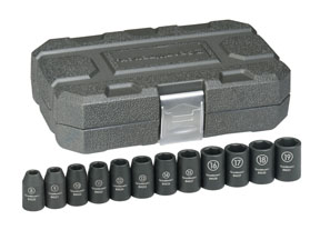 12 Pc. Impact METRIC Standard Socket Set 1/2\" DRIVE