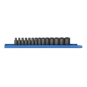 14 Pc. Impact METRIC Standard & Deep Socket Set 1/4\" DRIVE