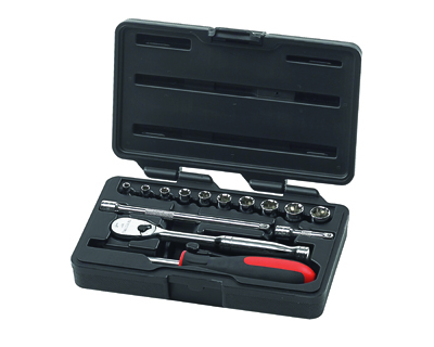 14 Pc. METRIC 6 & 12 Pt. Standard Socket Set 1/4" DRIVE