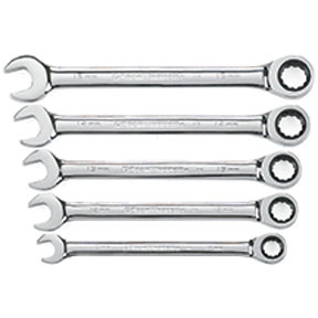 5 Pc. Combination Ratcheting Wrench Set METRIC