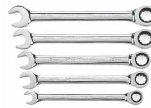 5 Pc. Combination Ratcheting Wrench Set METRIC