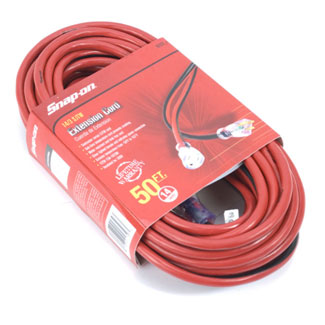 c. 14/3 SJTW Extension Cord, 50 Ft, Clear Lighted Connector