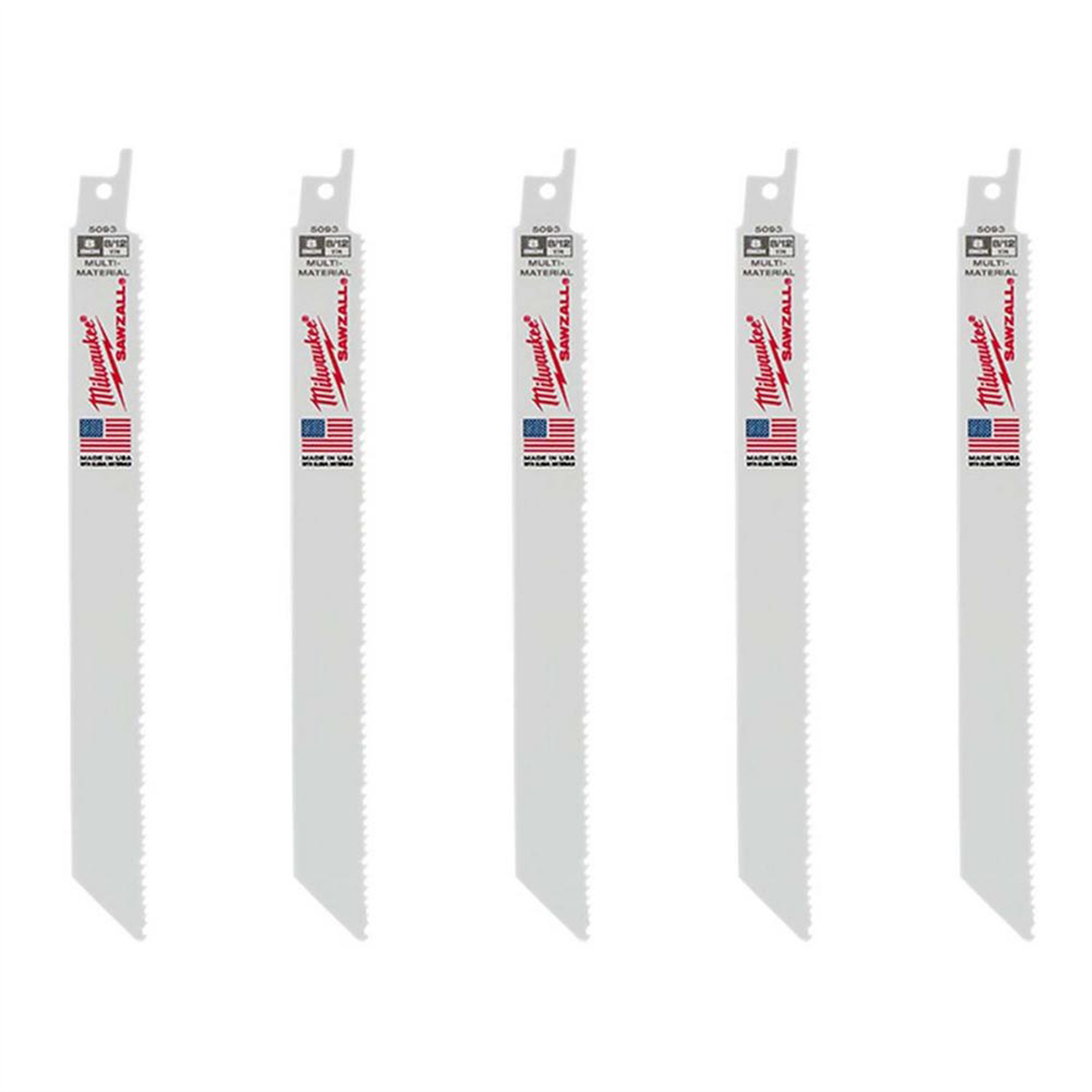 8" 8/12 TPI Sawzall(R) Blades (5 Pk)