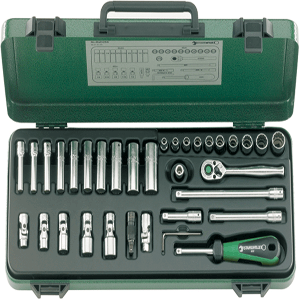40aD/25/8 - Socket Set 1/4" Drive