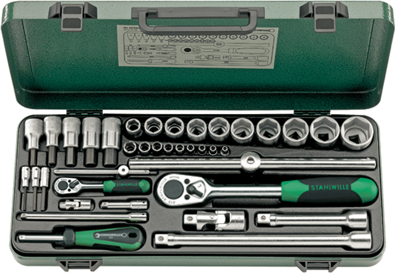 40/52/27/11 - Socket set 1/4"; 1/2"
