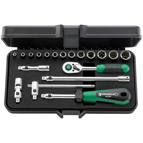 40/13/6QR 1/4 Inch Drive Socket Set 19 Pc