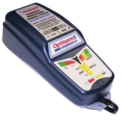 OptiMate 6 Ampmatic Diagnostic Desulphating Battery Charger & Tester, TecMate