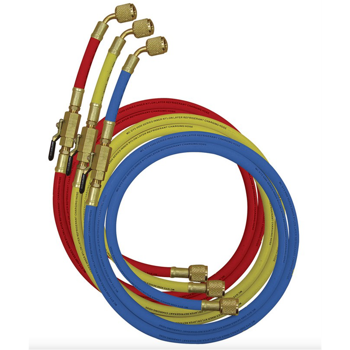 Set of 3 Standard Pressure Hoses with Automatic Shut Off Valve F