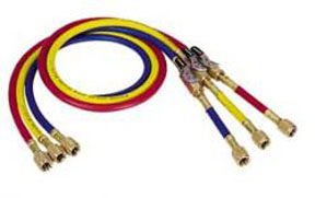 72" Yellow Standard Pressure Hose with Automatic Shut Off Valve