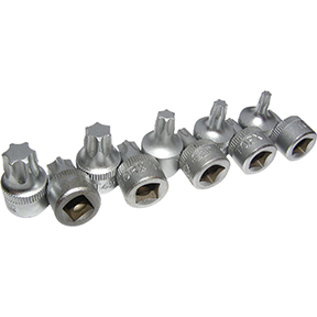 T10 - T50 Stubby 1/2 Cut Torx Driver Set, 10 Piece