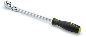 1/4 In Dr Extra-Long Flex-Head Quick Release Ratchet 12 In L