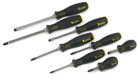 Screwdriver Set w/ TPR Handle 8-Pc