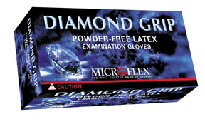 Diamond Grip Latex Gloves 100/Box - Extra-Small