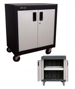 2 Door Mobile Cabinet with Gliding Shelf