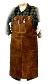 Weld-Rite Brown Leather Bib Apron 24" x 42"