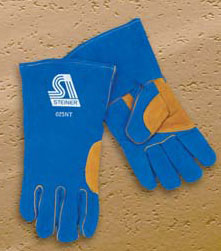 Natural Thumb Welding Gloves (L - XL Blue)