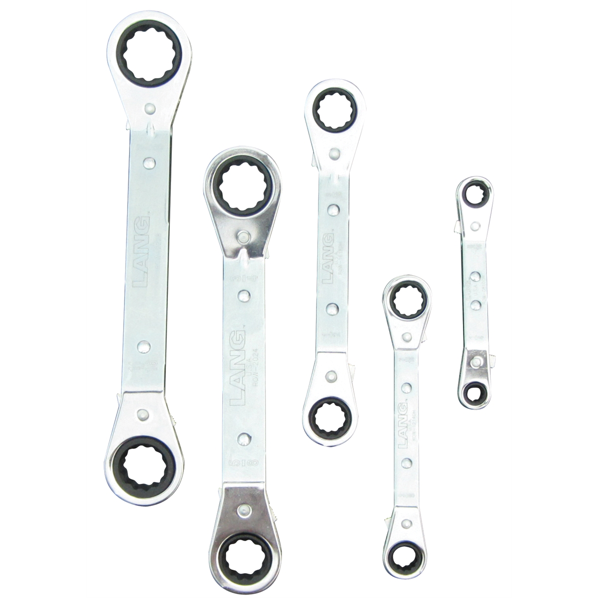 5-Piece SAE Offset Ratcheting Box Wrench Set