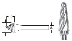 Carbide Taper with Radius End Burs (SL-5NF) 5/8"