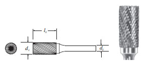 Carbide Cylinder Shape Bur (SA-9) Double Cut 1"