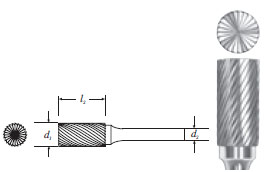 Carbide Cylinder Shape Burs w/ End Cut (SB-7) Single Cut 3/4"