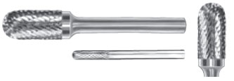 Carbide Cylinder Shape Bur w/ Radius End (SC-5MZ) Double Cu