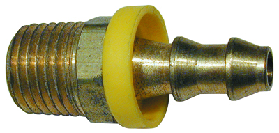 Solid Brass Male Hose Barb Fitting 1/4 Inch ID x 1/4 Inch NPT