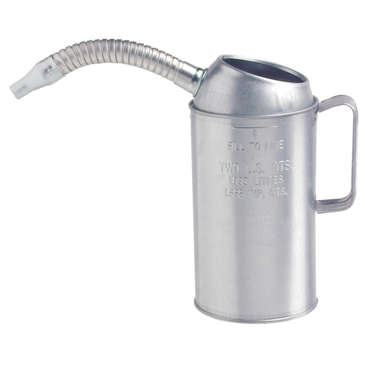 Galvanized Measures Flexible Spout, 4 Quart Capacity