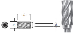 Carbide Cylinder Shape Bur (SA-3NF) Nonferrous Cut 3/8"