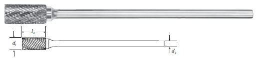 Carbide Long Shank Cylinder Shape Bur (SA-3L6) Double Cut 3/8"