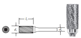 Carbide Cylinder Shape Bur (SA-3X) Double Cut 3/8"